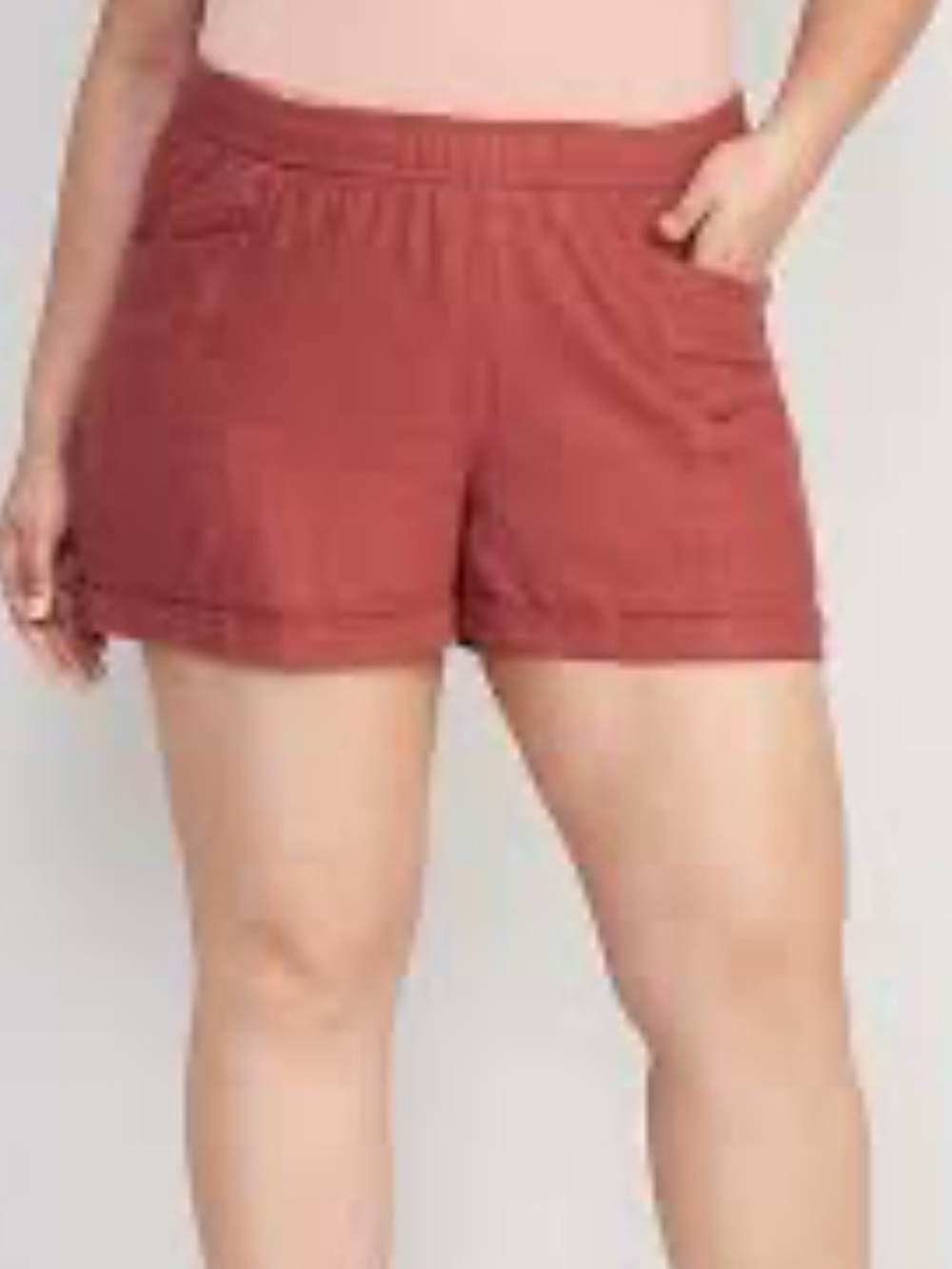 Old Navy Dark Coral Women's Linen Blend Casual Pull-On Shorts Sz XXL
